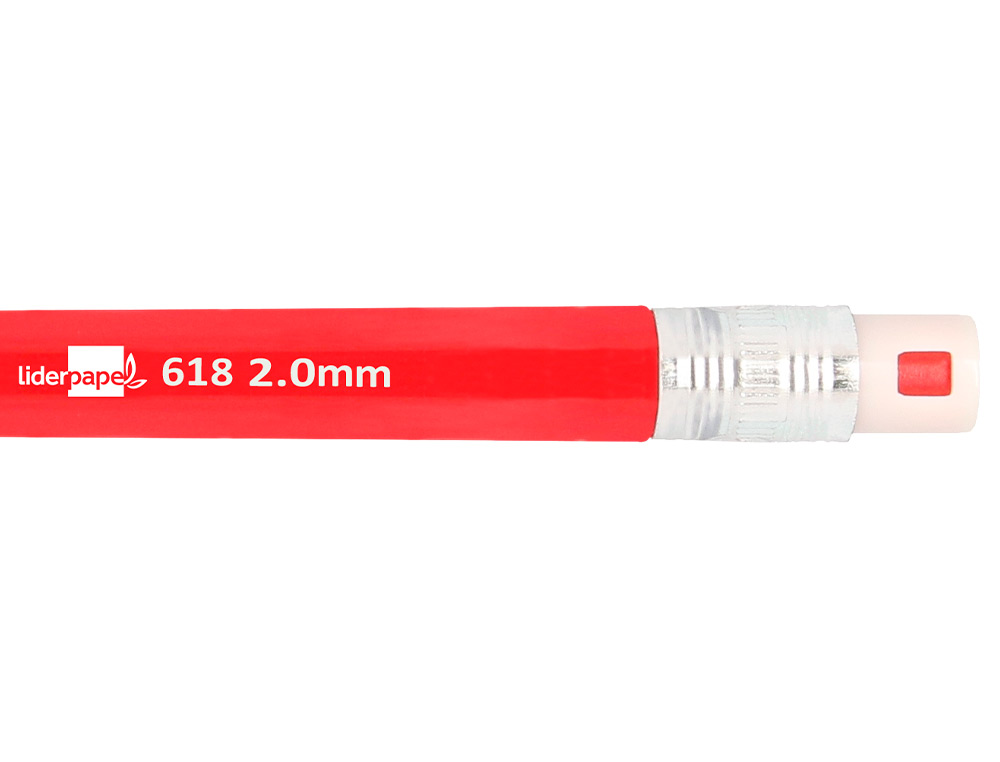 PORTE-MINE LIDERPAPEL PLASTIQUE 2MM RTRACTABLE INCLUT MINES GRAPHITE COLORIS ASSORTIS
