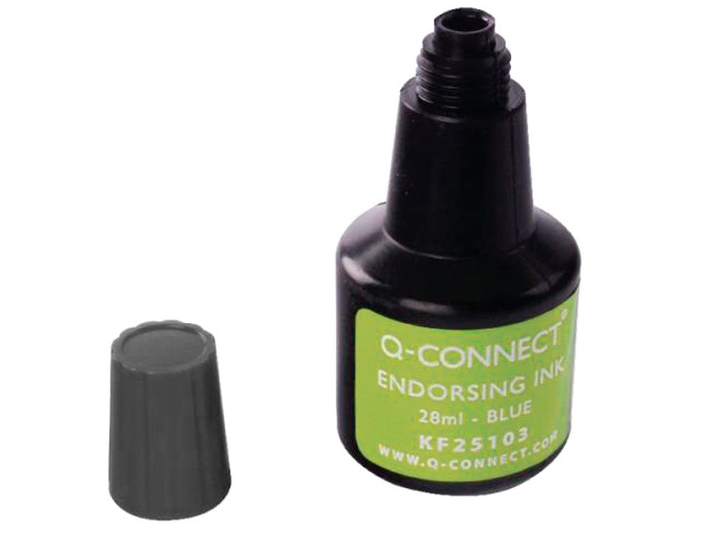 ENCRE  TAMPONS Q-CONNECT POUR FEUTRE OU MOUSSE COLORIS NOIR FLACON 28ML