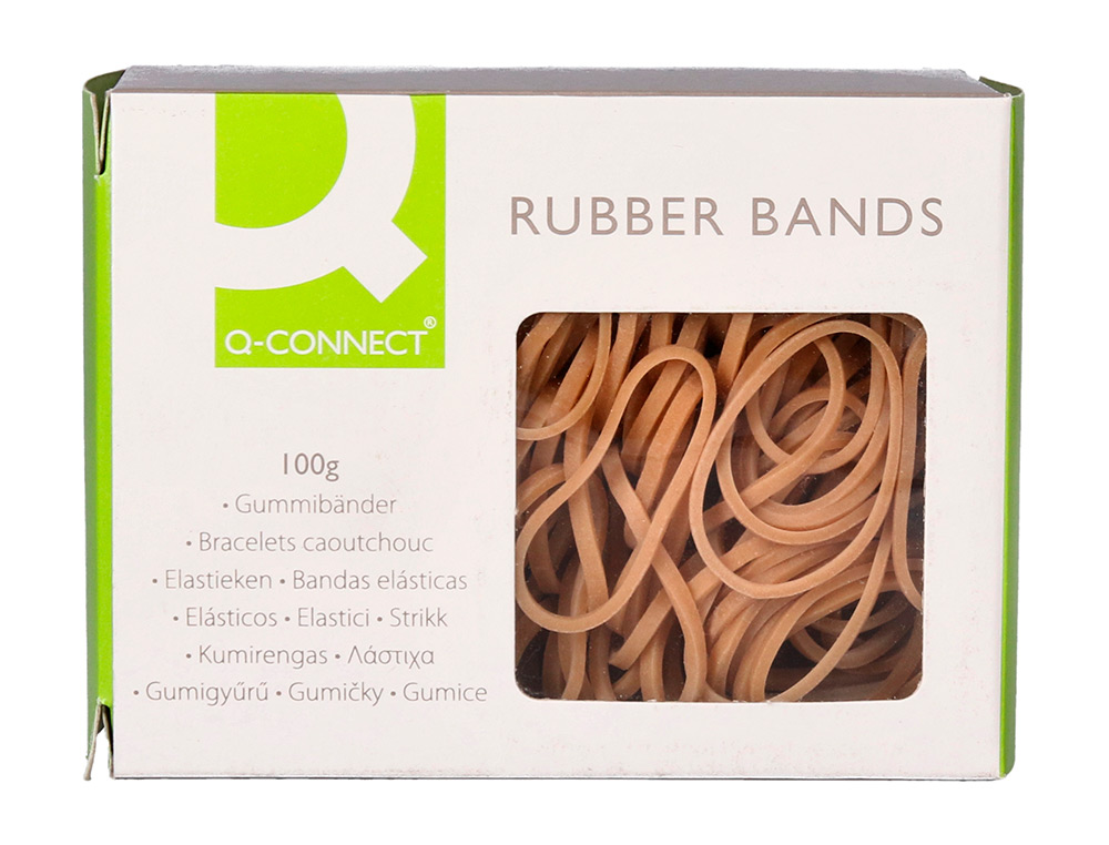 BRACELET CAOUTCHOUC Q-CONNECT N.4 40X2MM BOTE FENTRE 100G