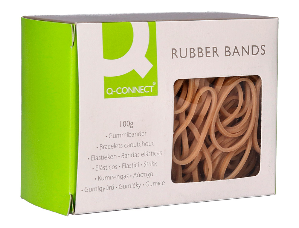 BRACELET CAOUTCHOUC Q-CONNECT N.4 40X2MM BOTE FENTRE 100G