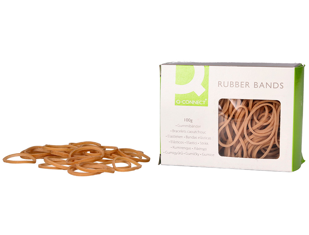 BRACELET CAOUTCHOUC Q-CONNECT N.4 40X2MM BOTE FENTRE 100G