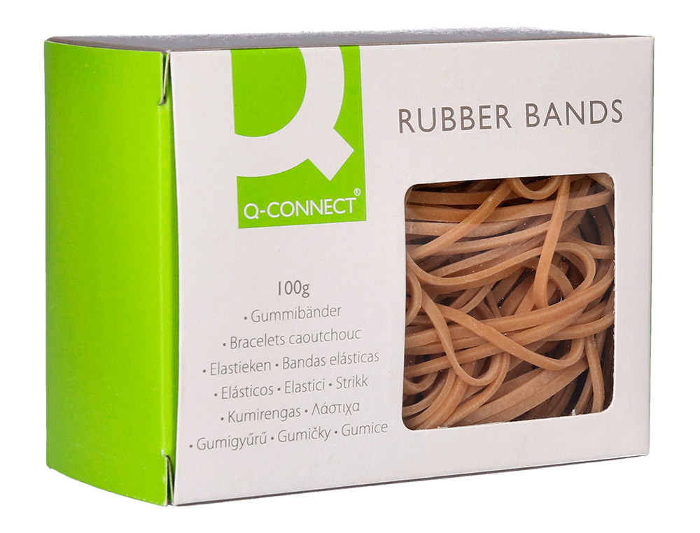 BRACELET CAOUTCHOUC Q-CONNECT N.12 120X2MM BOTE FENTRE 100G