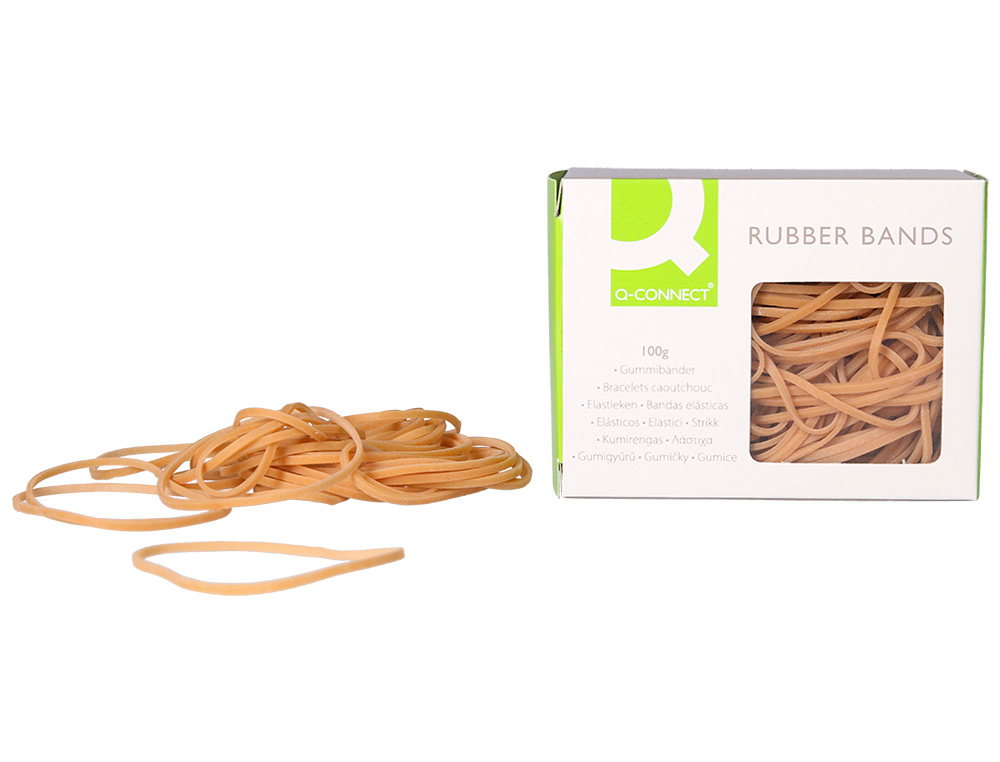 BRACELET CAOUTCHOUC Q-CONNECT N.12 120X2MM BOTE FENTRE 100G