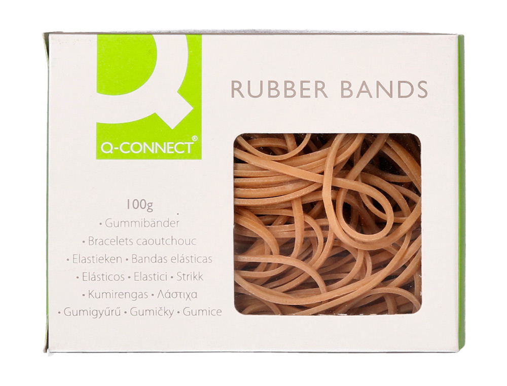BRACELET CAOUTCHOUC Q-CONNECT N.12.5 125X9MM BOTE FENTRE 100G