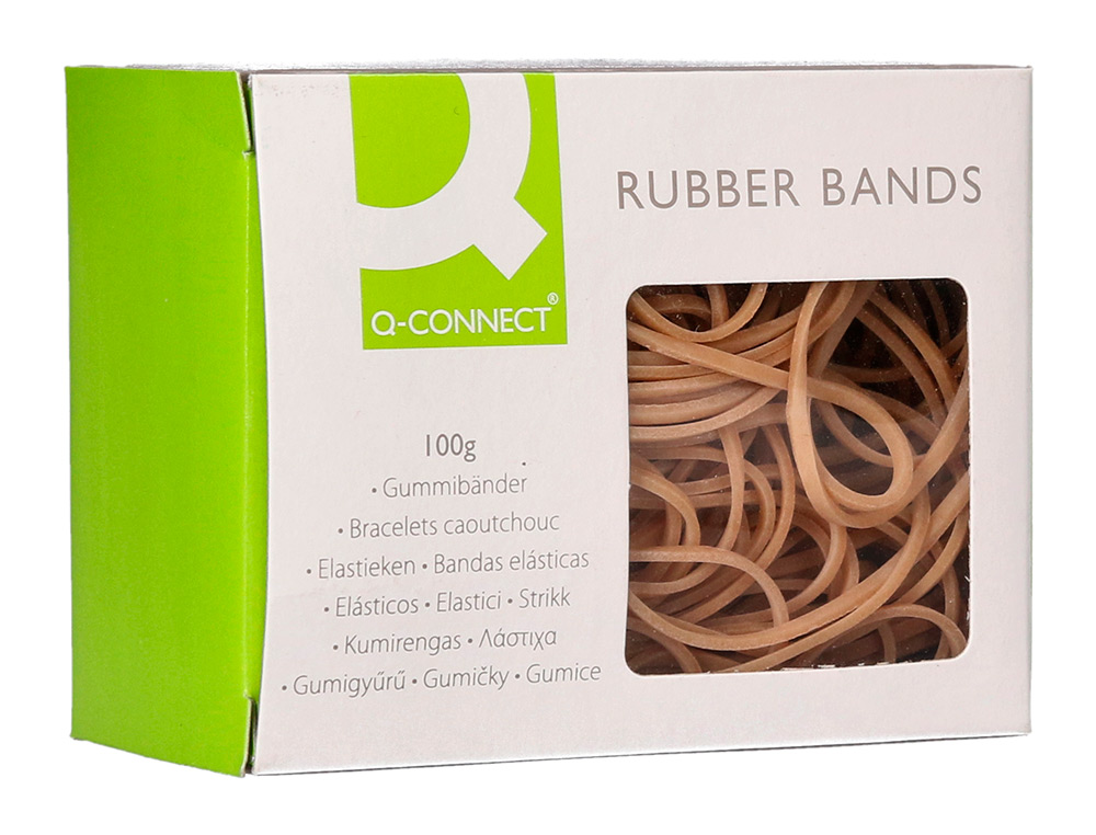 BRACELET CAOUTCHOUC Q-CONNECT N.12.5 125X9MM BOTE FENTRE 100G