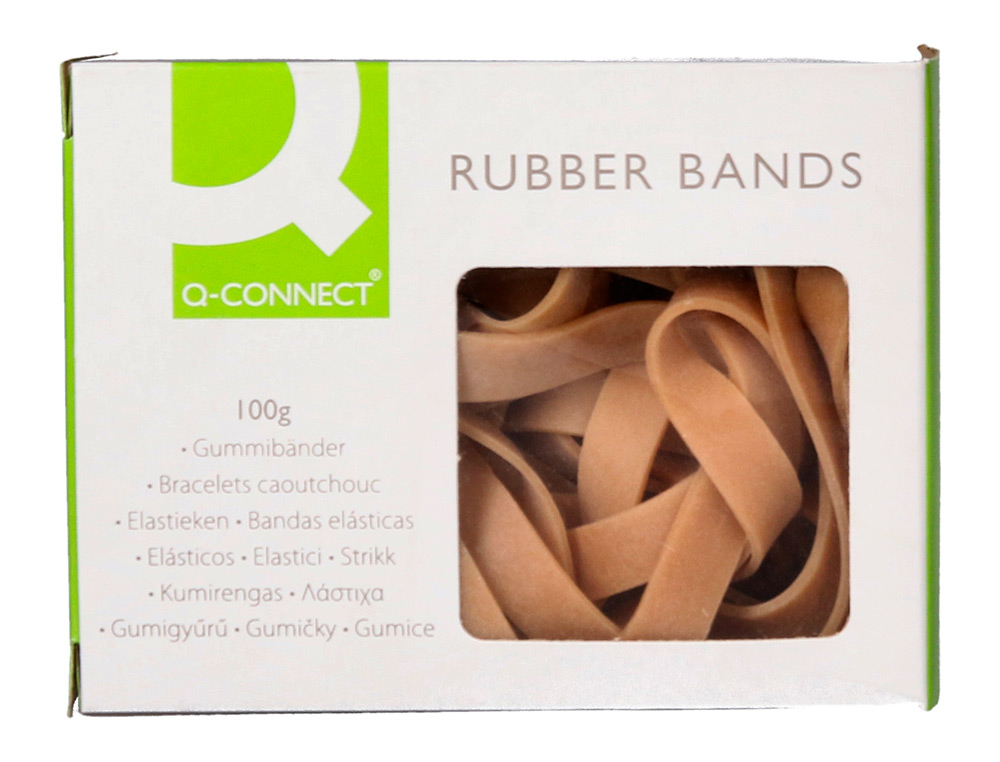 BRACELET CAOUTCHOUC Q-CONNECT N.15 150X9MM BOTE FENTRE 100G