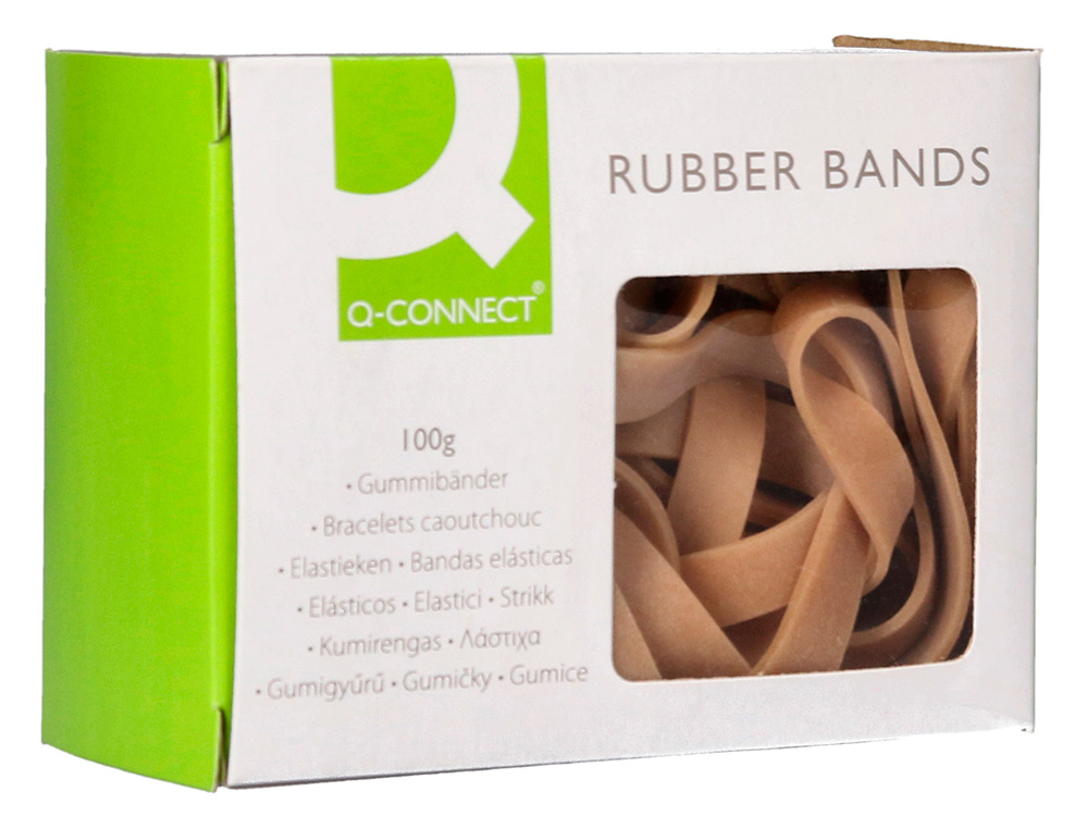 BRACELET CAOUTCHOUC Q-CONNECT N.15 150X9MM BOTE FENTRE 100G