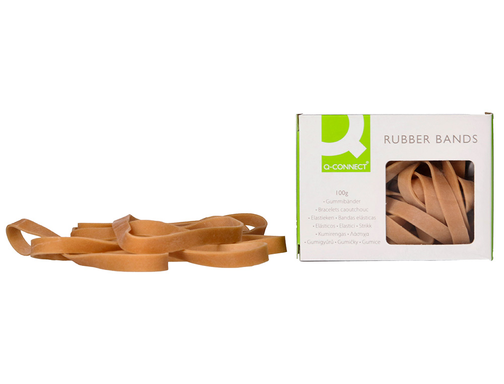 BRACELET CAOUTCHOUC Q-CONNECT N.15 150X9MM BOTE FENTRE 100G