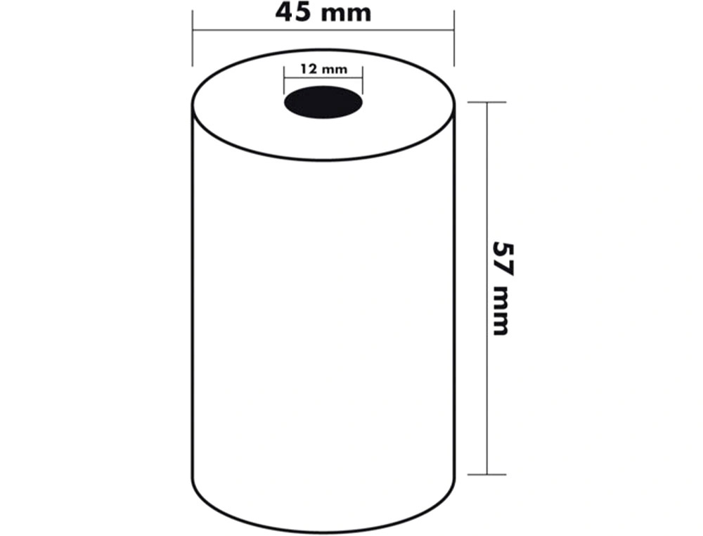 BOBINE THERMIQUE Q-CONNECT 57X45X11MM 58GR SANS BISPHENOL A