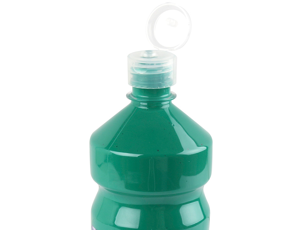 GOUACHE SCOLAIRE LIDERPAPEL LIQUIDE LAVABLE FERMETURE SCURIT BRILLANTE COLORIS VERT FONC FLACON 1000ML