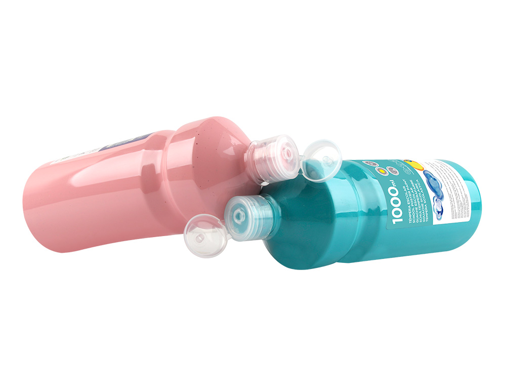 GOUACHE SCOLAIRE LIDERPAPEL LIQUIDE LAVABLE FERMETURE SCURIT BRILLANTE COLORIS VERT FONC FLACON 1000ML