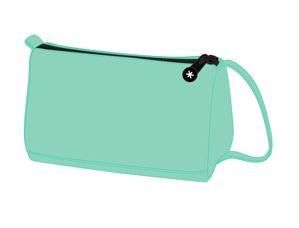 TROUSSE LARGE ANTARTIK AVEC POCHE FRONTALE GRANDE         OUVERTURE 110X85X200 MM       MENTHE