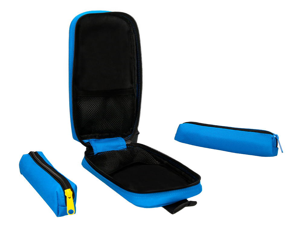 TROUSSE OVALE ANTARTIK AVEC 4 COMPARTIMENTS 230 X 50 X 120 MM BLEU