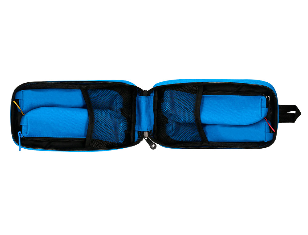 TROUSSE OVALE ANTARTIK AVEC 4 COMPARTIMENTS 230 X 50 X 120 MM BLEU