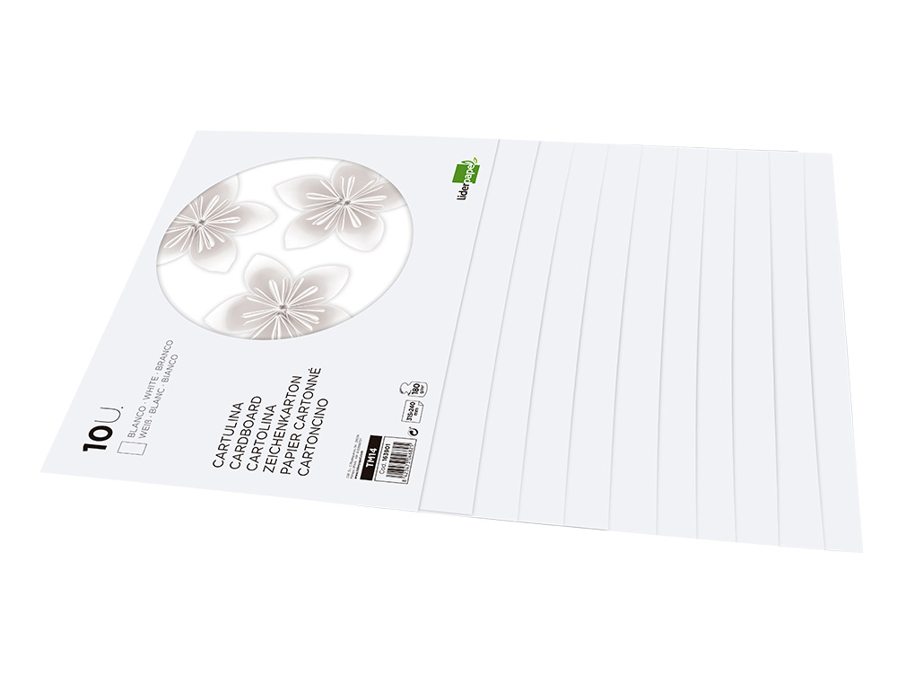 BLOC PAPIER DESSIN LIDERPAPEL 240X315MM 180G/M2 10F COLORIS BLANC