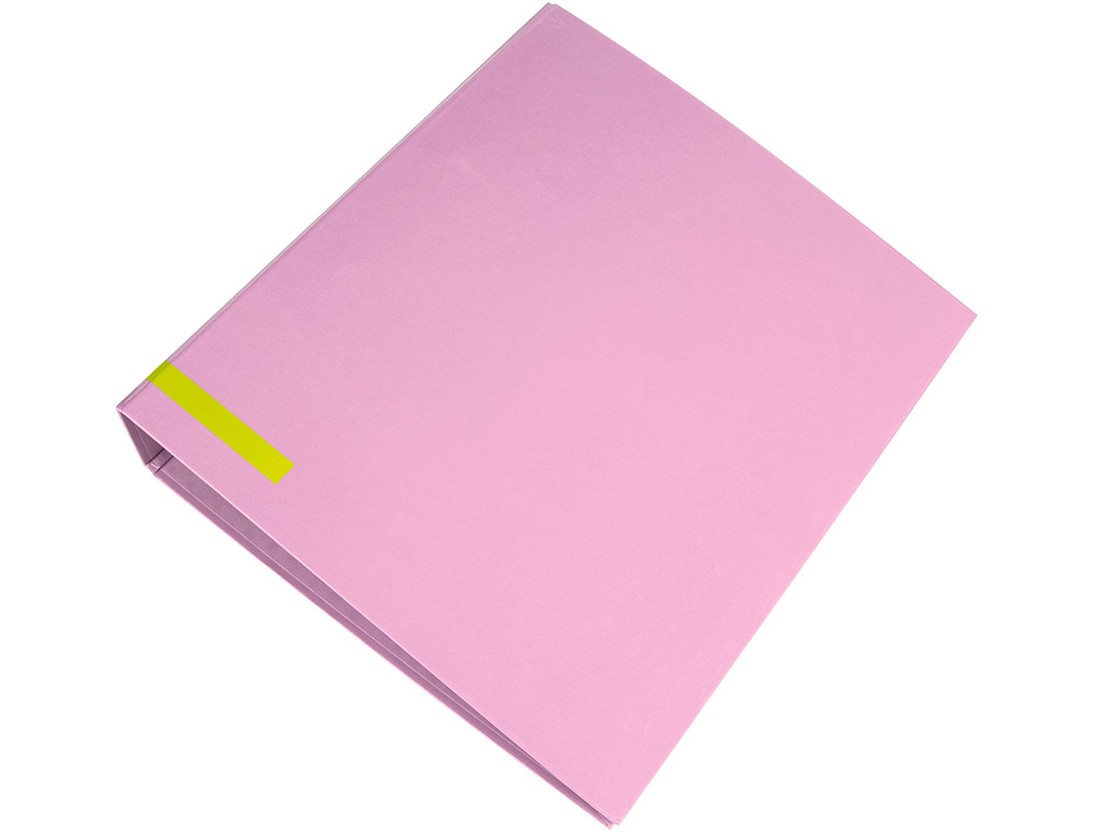 CLASSEUR A LEVIER LIDERPAPEL A4 COLOR SYSTEM DOS DE 80 MM  COLORIS ROSE