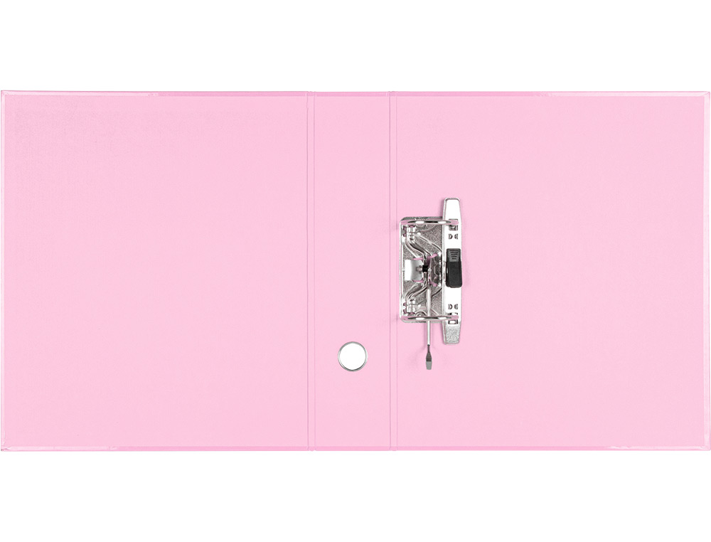 CLASSEUR A LEVIER LIDERPAPEL A4 COLOR SYSTEM DOS DE 80 MM  COLORIS ROSE