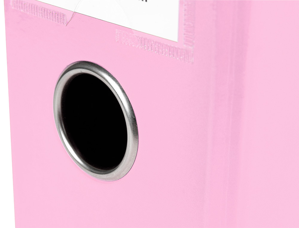 CLASSEUR A LEVIER LIDERPAPEL A4 COLOR SYSTEM DOS DE 80 MM  COLORIS ROSE