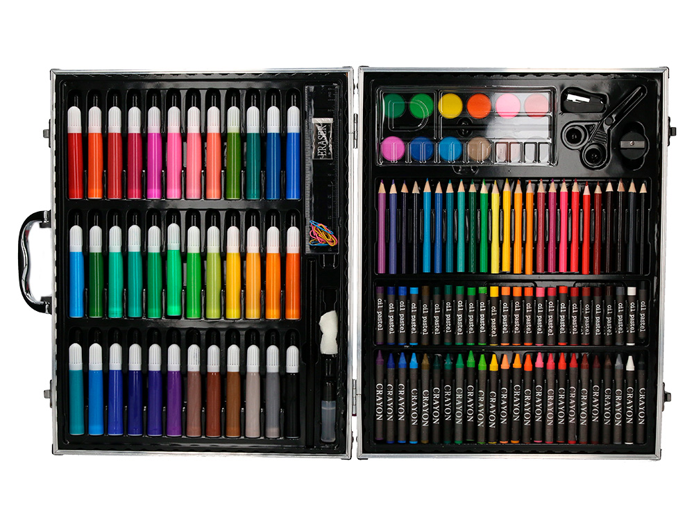 SET DE PINTURE LIDERPAPEL ALUMIUM 150 PIECES BOITE DE   37,8X29,7X4,6 CM