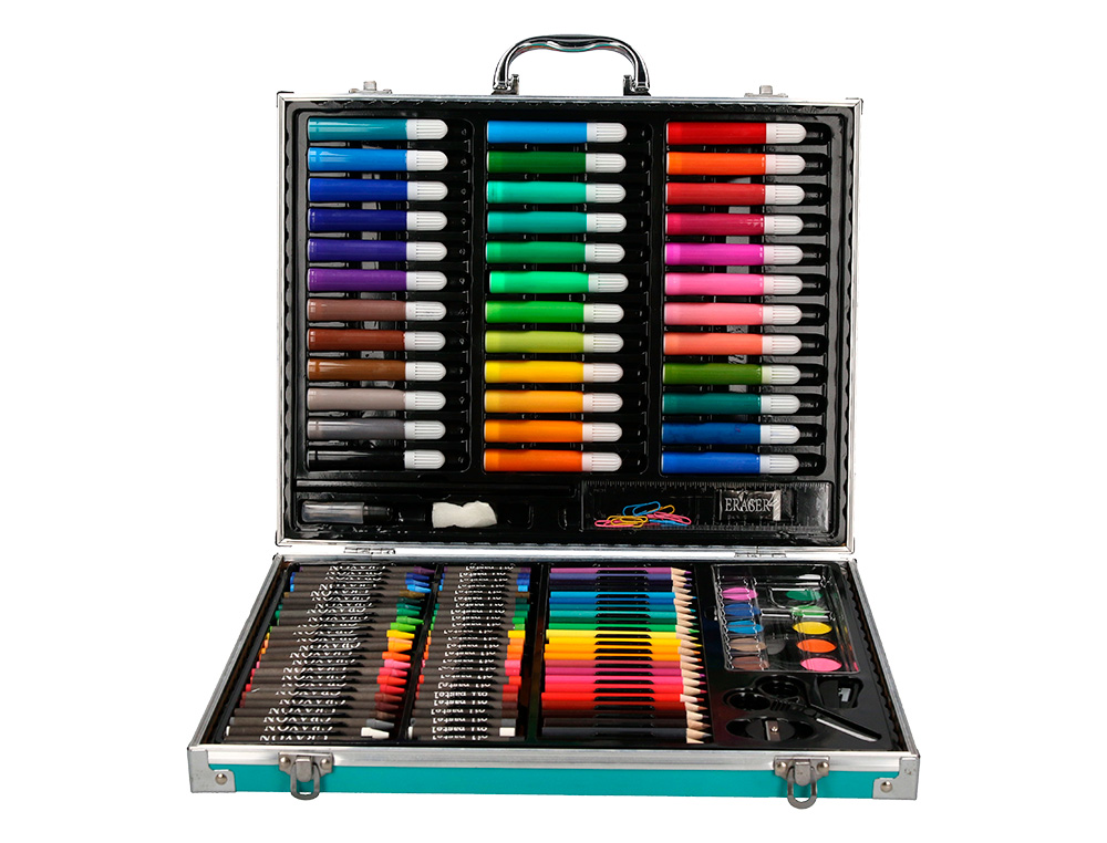 SET DE PINTURE LIDERPAPEL ALUMIUM 150 PIECES BOITE DE   37,8X29,7X4,6 CM