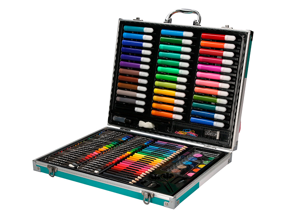 SET DE PINTURE LIDERPAPEL ALUMIUM 150 PIECES BOITE DE   37,8X29,7X4,6 CM