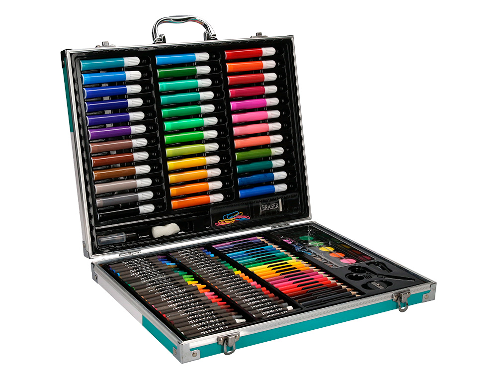 SET DE PINTURE LIDERPAPEL ALUMIUM 150 PIECES BOITE DE   37,8X29,7X4,6 CM