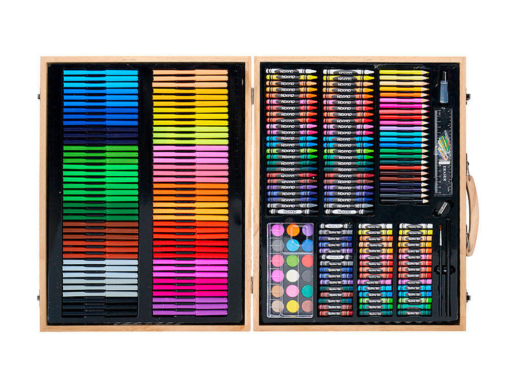 SET DE PINTURE LIDERPAPEL BOIS 245 PIECES BOITE DE 49X36,6X4,5 CM
