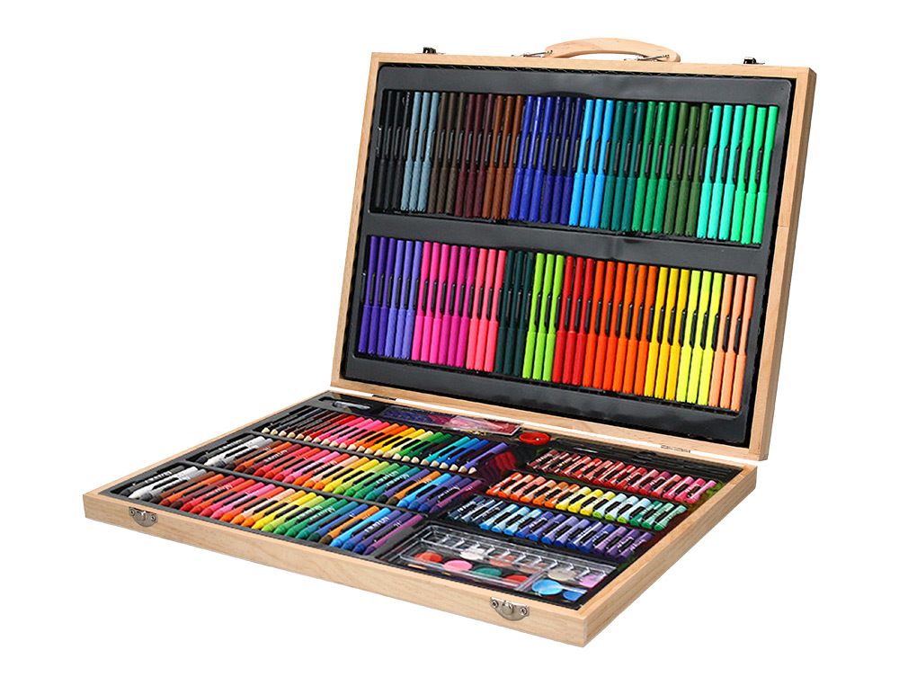 SET DE PINTURE LIDERPAPEL BOIS 245 PIECES BOITE DE 49X36,6X4,5 CM