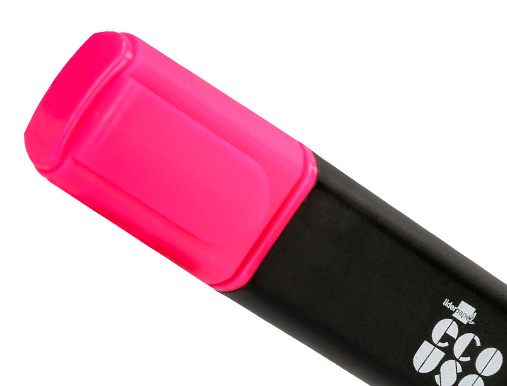 SURLIGNEUR LIDERPAPEL ECOUSE FLUORESCENT FABRIQUE 68%      PLASTIQUE RECYCLE BOITE DE 4  UN COLORIS ASSORTIS