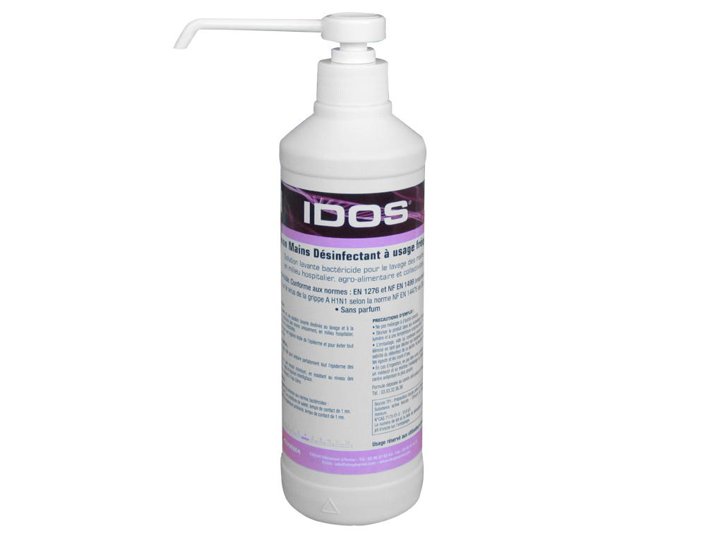 SAVON MAINS COLDIS IDOS EPIDOSERM BACTRICIDE LAVE DSINFECTE PH NEUTRE FLACON POMPE 500ML