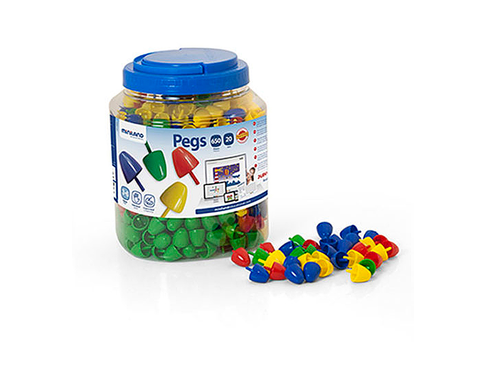 JEU MINILAND PEGS POT DE 650 PICES DE 20 MM