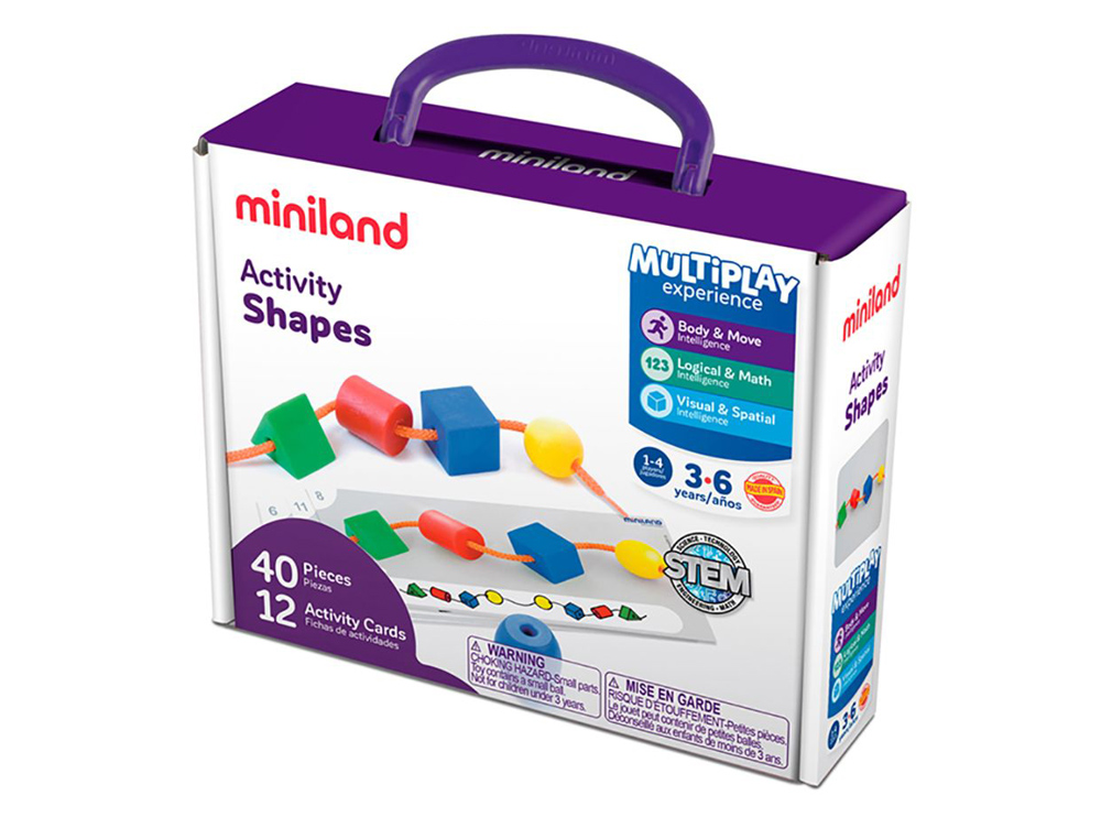 JEU MINILAND ACTIVITS FORMES 40 FORMES + 12 FICHES ACTIVITS