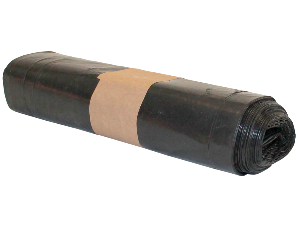 SAC POUBELLE DOMESTIQUE 52X60CM CALIBRE 80 CAPACITÉ 20L COLORIS NOIR ROULEAU 20 UNITÉS
