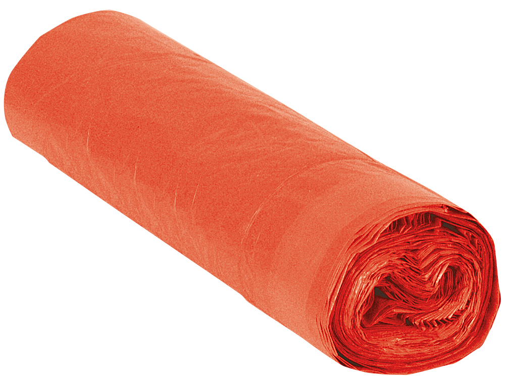 SAC POUBELLE DOMESTIQUE 52X60CM CALIBRE 70 CAPACIT 20L COLORIS ROUGE ROULEAU 20 UNITS