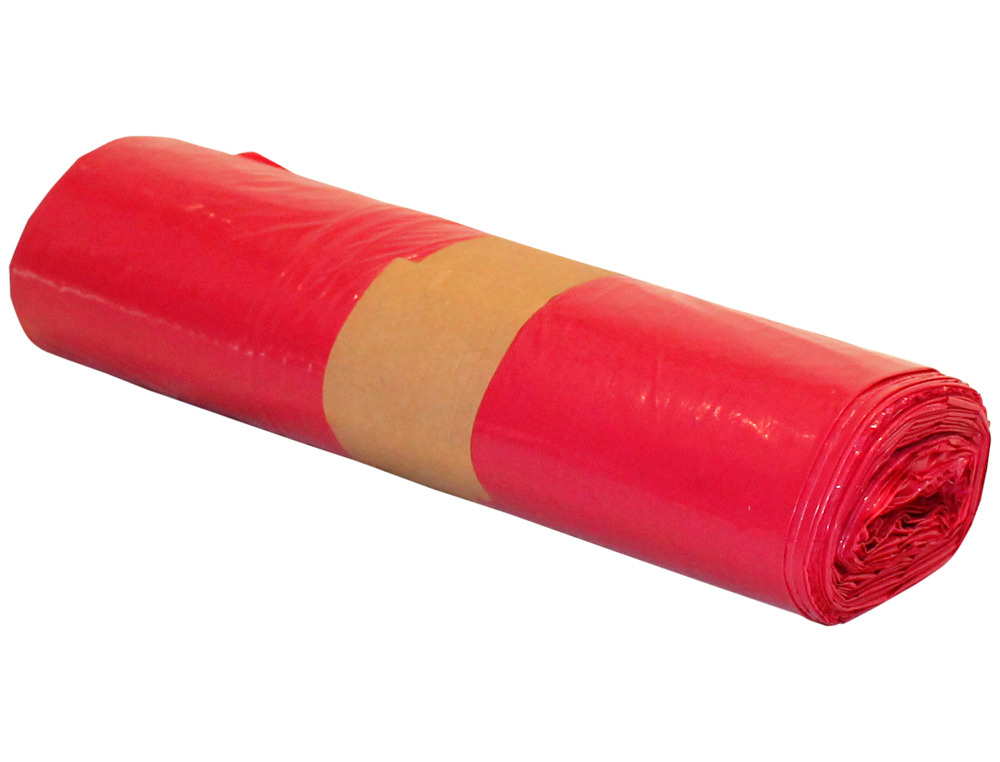 SAC POUBELLE INDUSTRIEL 85X105CM CALIBRE 110 CAPACIT 100L COLORIS ROUGE ROULEAU 10 UNITS