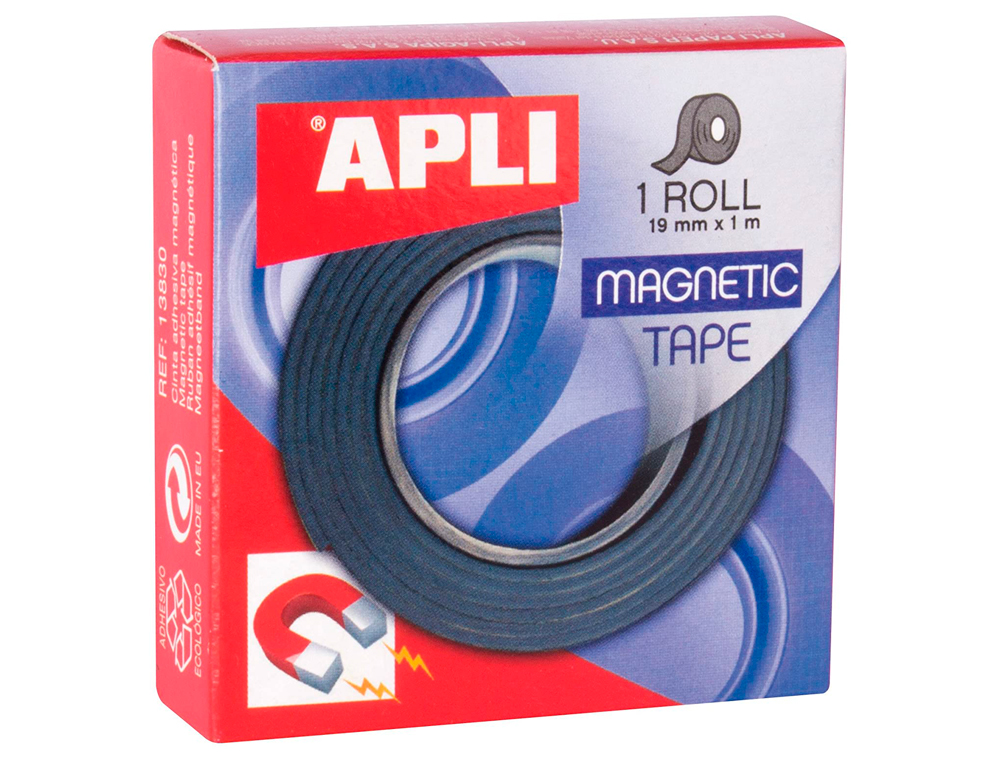 RUBAN MAGNTIQUE APLI ADHSIF PERMANENT 19MMX1M