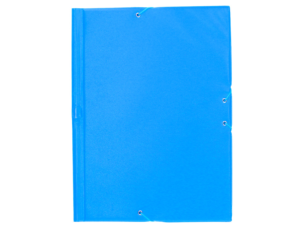 CHEMISE LIDERPAPEL CARTON REMBORD DOS FLEXIBLE A4+ 320X240MM 3 RABATS LASTIQUE COLORIS BLEU CIEL