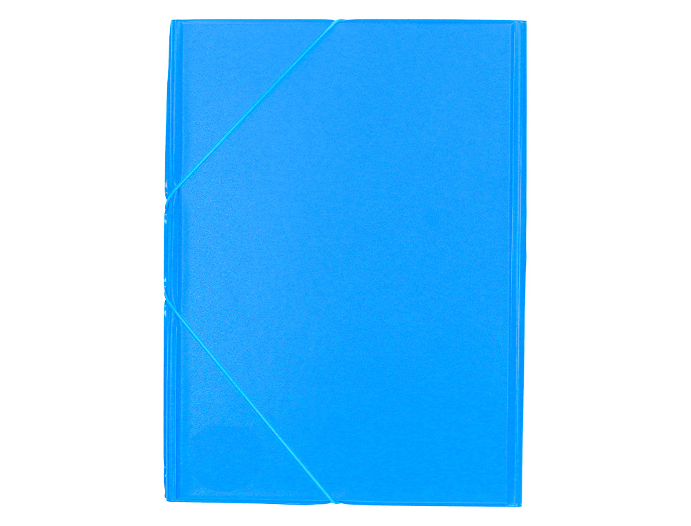 CHEMISE LIDERPAPEL CARTON REMBORD DOS FLEXIBLE A4+ 320X240MM 3 RABATS LASTIQUE COLORIS BLEU CIEL