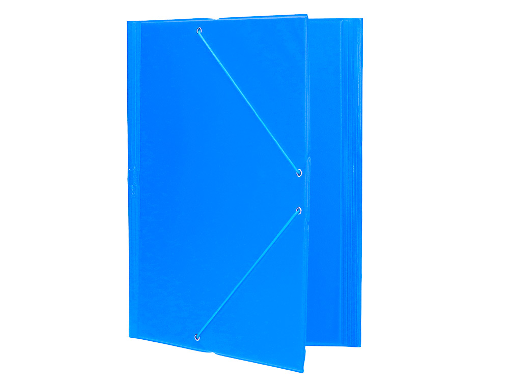 CHEMISE LIDERPAPEL CARTON REMBORD DOS FLEXIBLE A4+ 320X240MM 3 RABATS LASTIQUE COLORIS BLEU CIEL