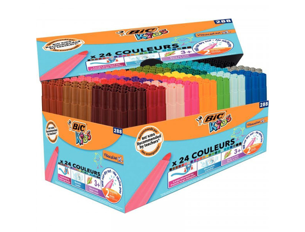 FEUTRE COLORIAGE BIC VISA XL PACK SCOLAIRE 238 + 50 UNITS GRATUITS