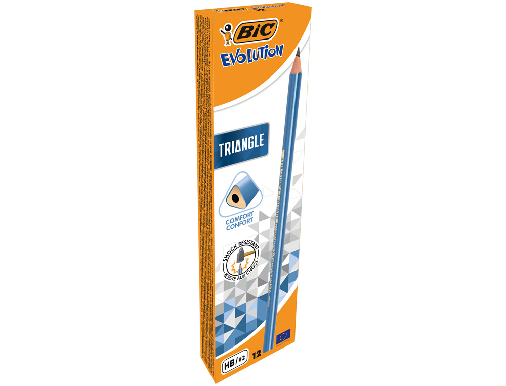 CRAYON GRAPHITE BIC EVOLUTION TRIANGLE MINE HB ULTRA RÉSISTANTE