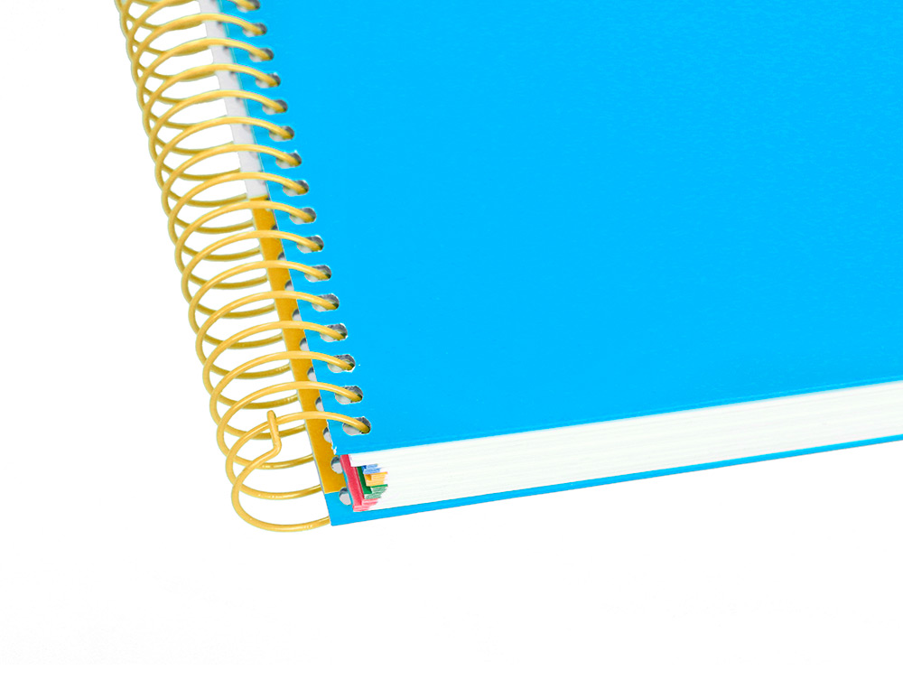 CAHIER SPIRALE ANTARTIK A4 240P 90G COUVERTURE REMBORDEE QUADRILLAGE 5MM 4 TROUS COIL-LOCK COLORIS BLEU