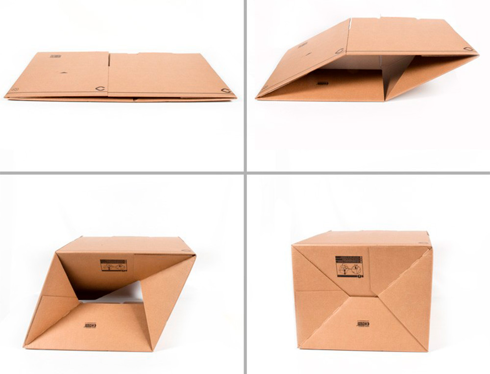 CAISSE AMERICAINE Q-CONNECT ENCARTON FOND AUTOMATIQUE CANNELURE 3MM 300X215X110MM MONTAGE RAPIDE COLORIS KRAFT