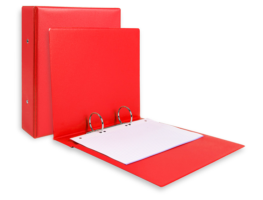 CLASSEUR LIDERPAPEL 2 ANNEAUX RONDS 40MM A5 CARTON REMBORDÉ PVC COLORIS ORANGE