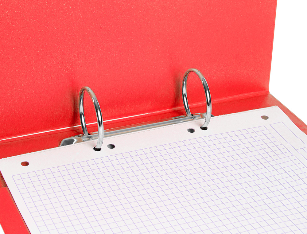 CLASSEUR LIDERPAPEL 2 ANNEAUX RONDS 40MM A5 CARTON REMBORDÉ PVC COLORIS ORANGE