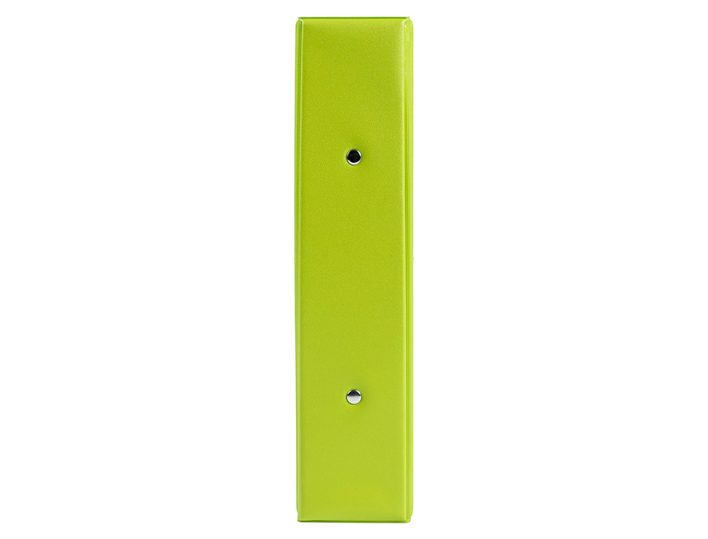 CLASSEUR LIDERPAPEL 2 ANNEAUX RONDS 40MM A5 CARTON REMBORDÉ PVC COLORIS VERT PISTACHE