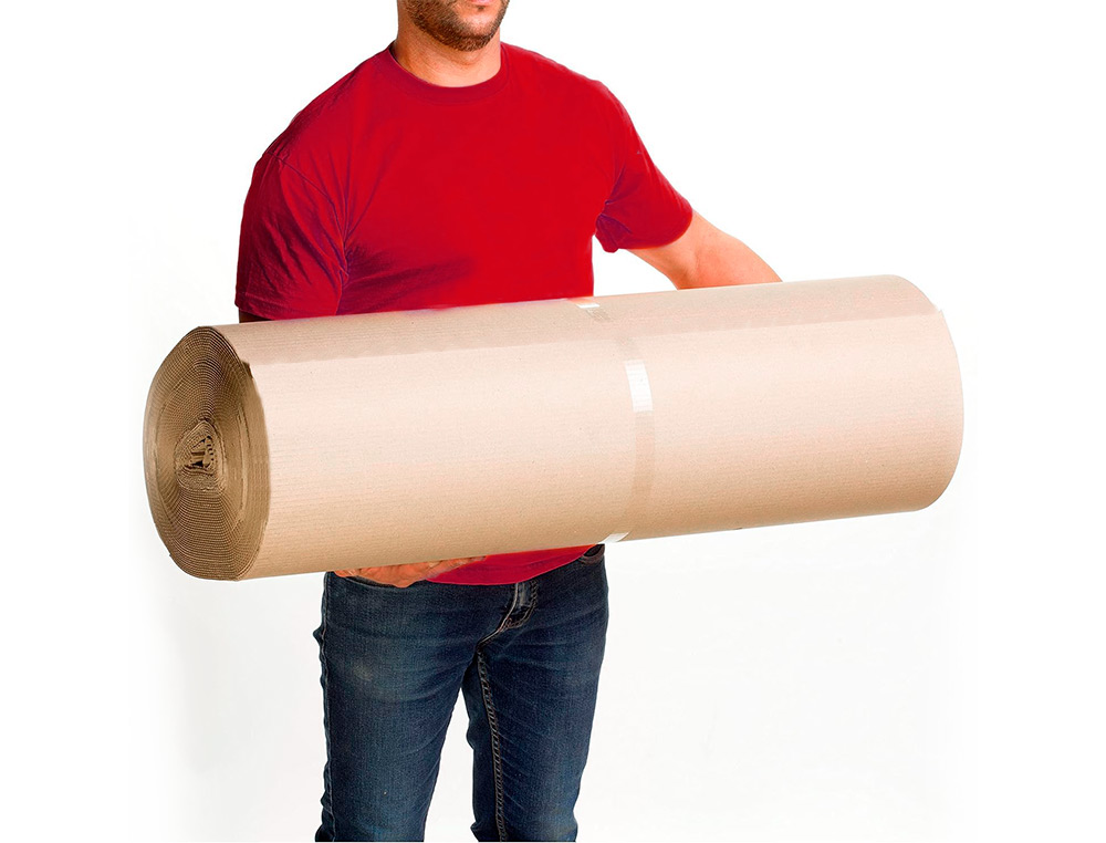 CARTON ONDULE Q-CONNECT KRAFT 250G/M2 RESISTANT POLYVALENT  ROULEAU 0,90X25M