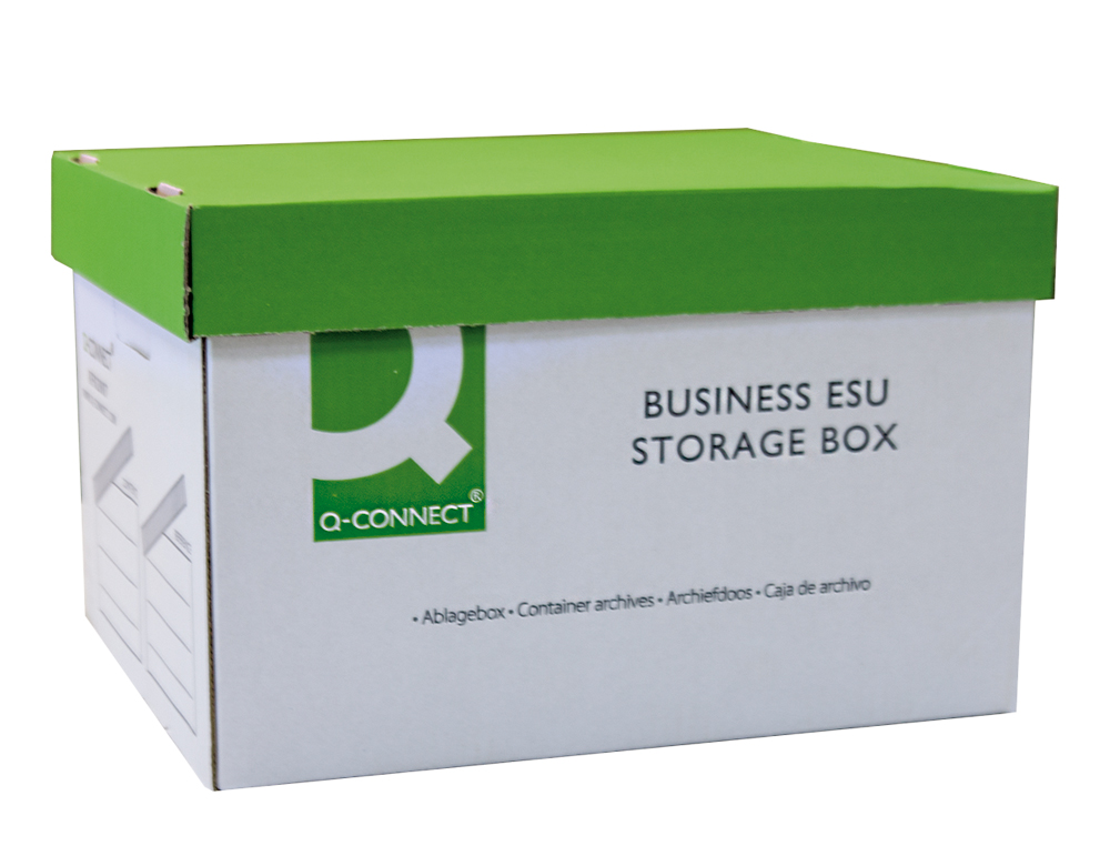 BOTE ARCHIVAGE DFINITIF Q-CONNECT CARTON POUR 3 BOTES A4 DOS 100MM MONTAGE AUTOMATIQUE 327X387X250MM