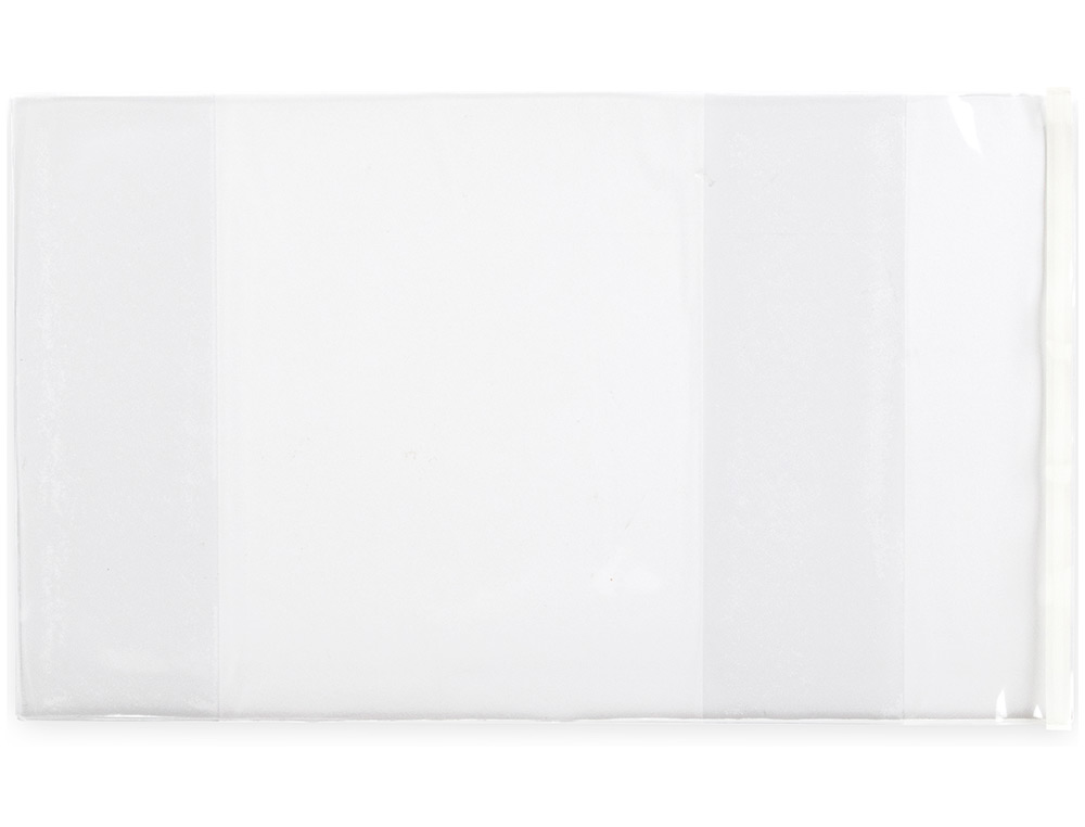 COUVRE-LIVRES LIDERPAPEL N31 PVC TRANSPARENT 13/100E 312X530MM AVEC RABAT ADHSIF ADAPTABLE