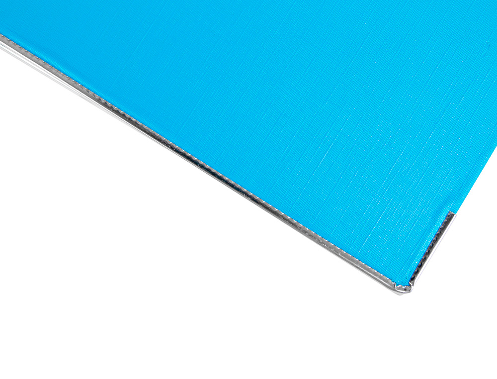 CLASSEUR LEVIER LIDERPAPEL A4 DOCUMENTA CARTON REMBORD 1,9MM DOS 75MM RADO MTALLIQUE COLORIS BLEU CIEL